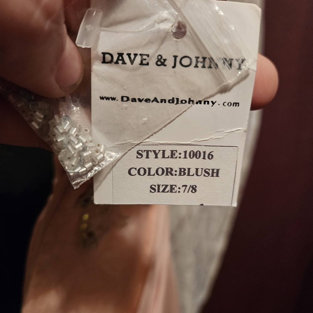 Dave & Johnny Pink Beaded Homecoming Prom Ball Dress size 7/8 nwt - Picture 6 of 7
